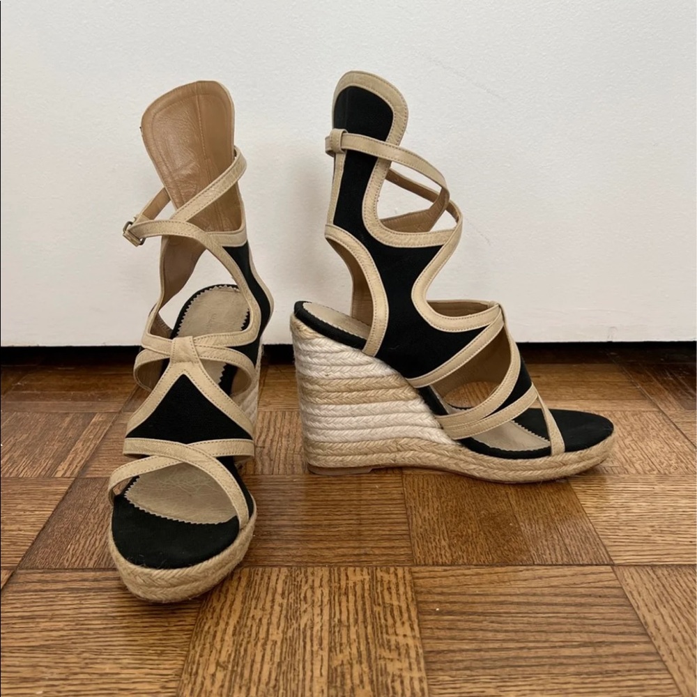 Balenciaga Wedge Espadrille Platforms Size 40